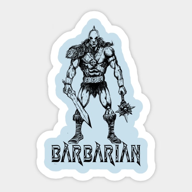 Barbarian Sticker by Skillful Studios